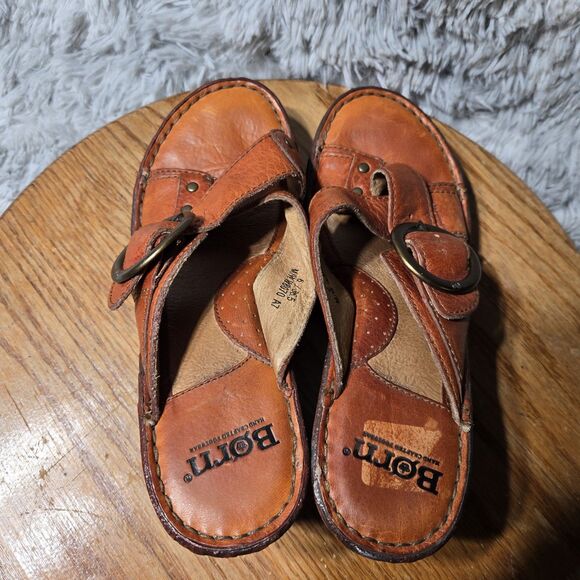 WINTER SALE Born Women 6/36.5 Retro Y2K Marisole Style Leather Open Heel Sandals - Picture 9 of 9